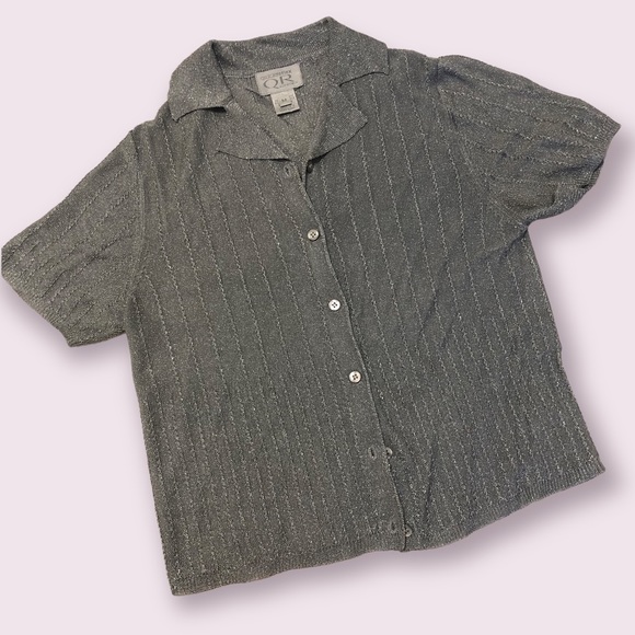 y2k slinky silver lurex top - Picture 3 of 15